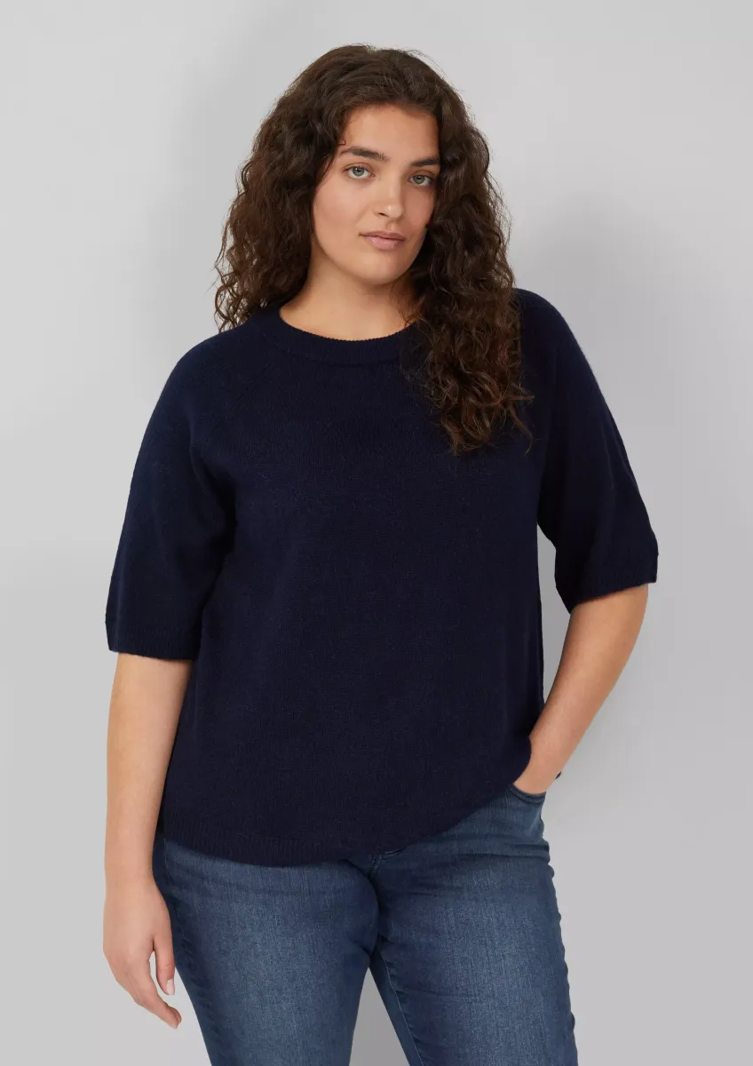 Kurzarmpullover aus Alpakamix