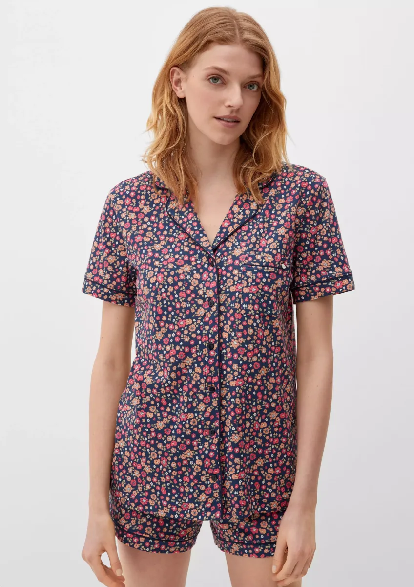 Kurzer Pyjama mit Vichy-Muster