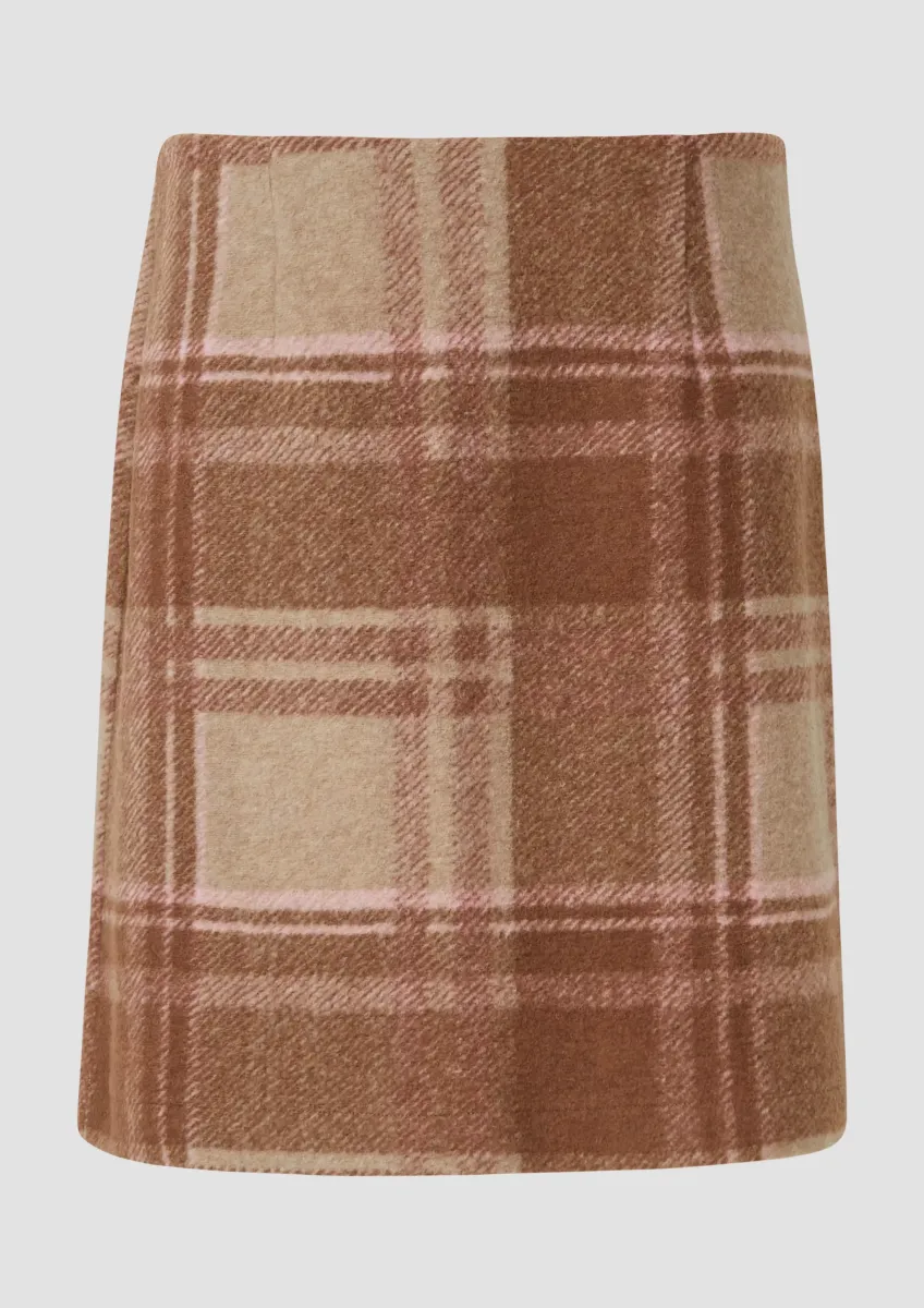 Kurzer Rock aus Wollmix