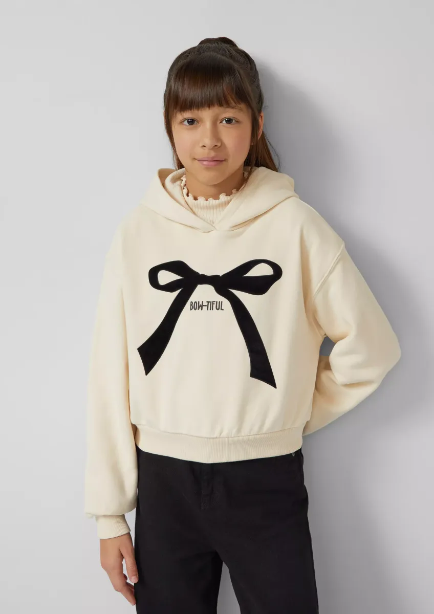Kuscheliger cropped Oversize Hoodie mit Print