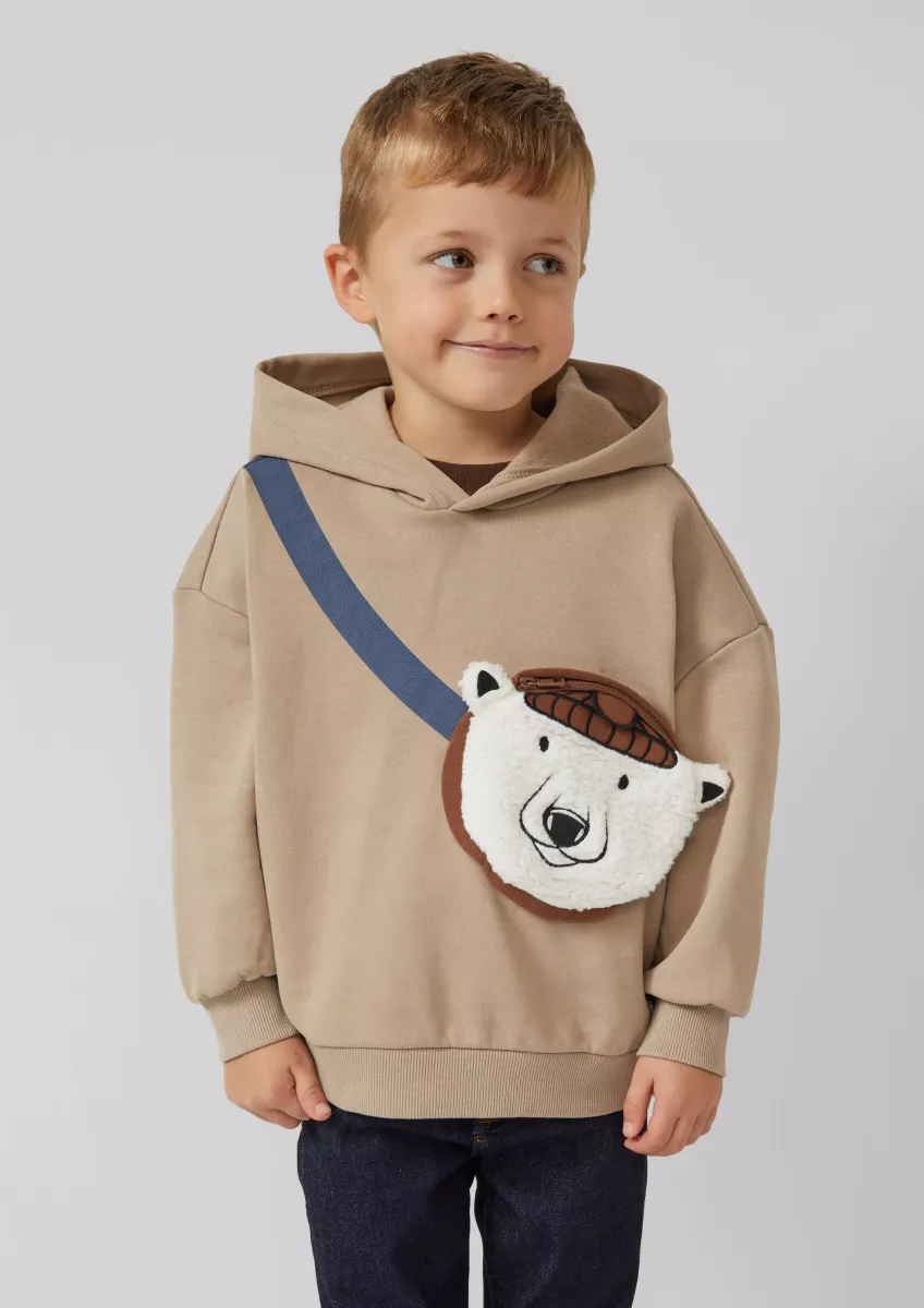 Kuscheliger Oversize Hoodie mit aufgesetzter Reißverschlusstasche