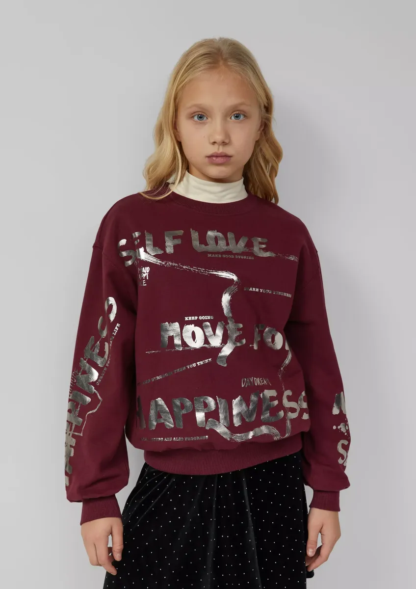 Kuscheliges Oversize Sweatshirt mit Folienprint