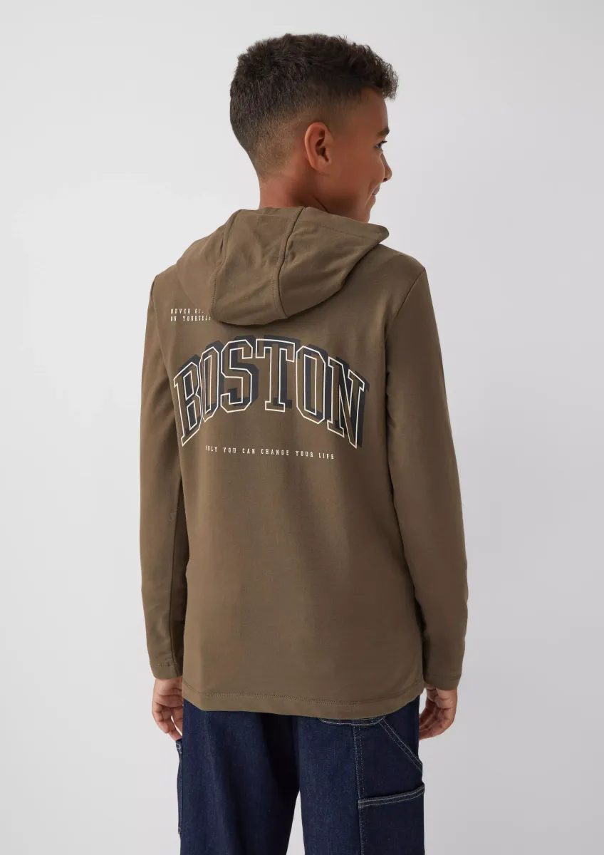 Langarmshirt aus leichtem Sweat mit Rückenprint