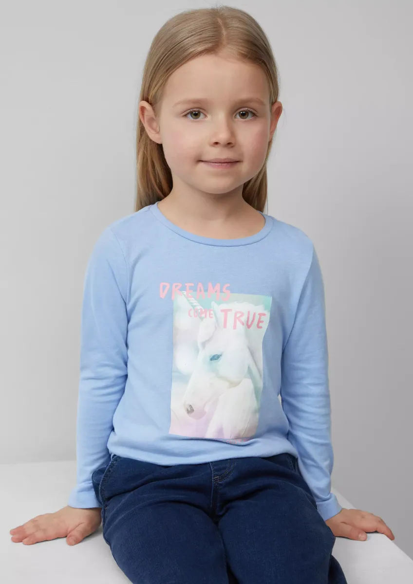 Langarmshirt in A-Shape aus Baumwolle