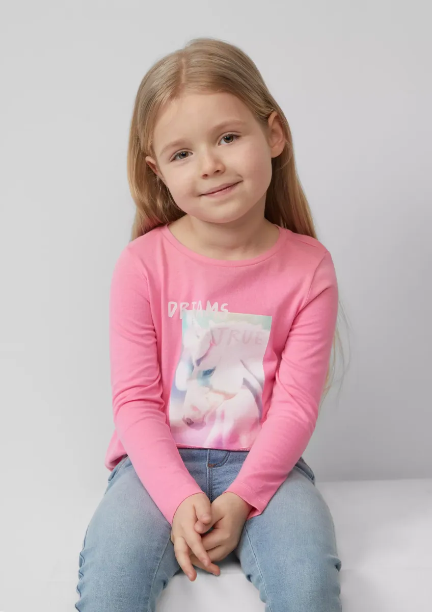 Langarmshirt in A-Shape aus Baumwolle