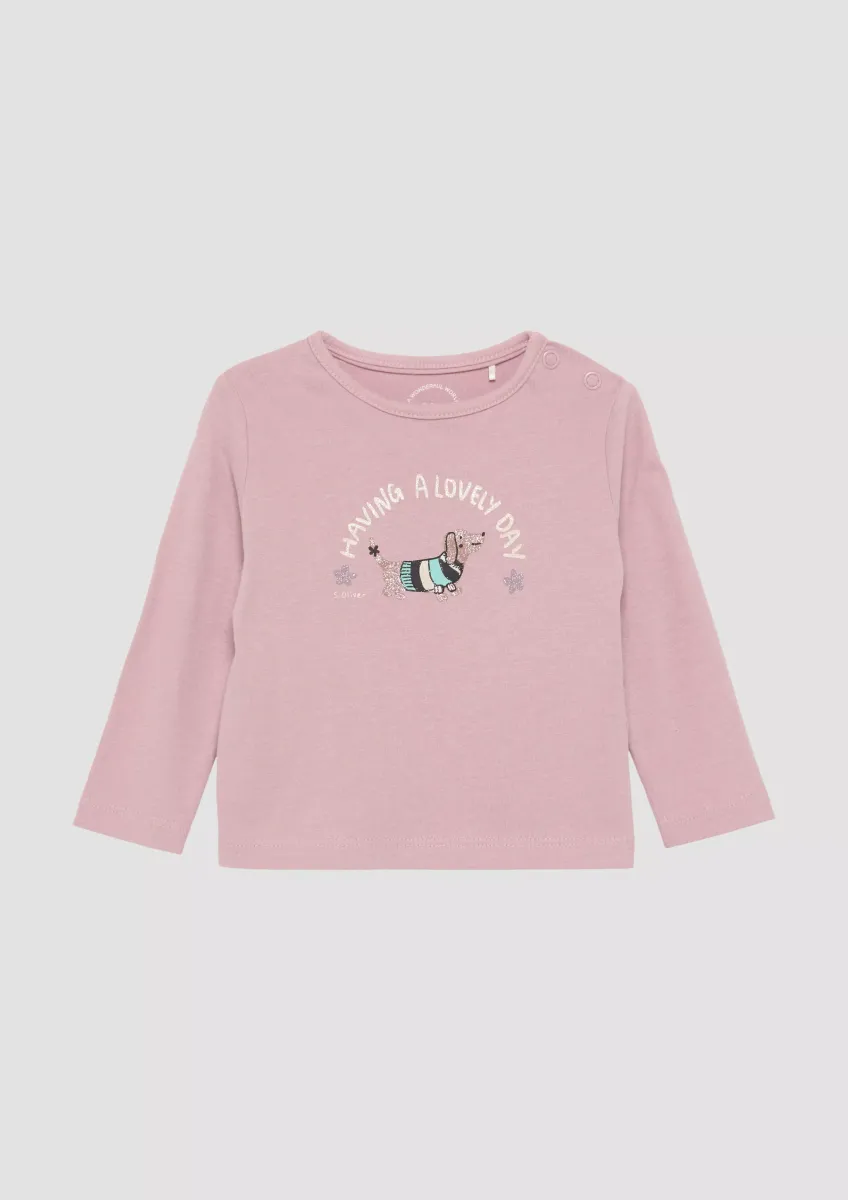 Langarmshirt mit Glitzerprint