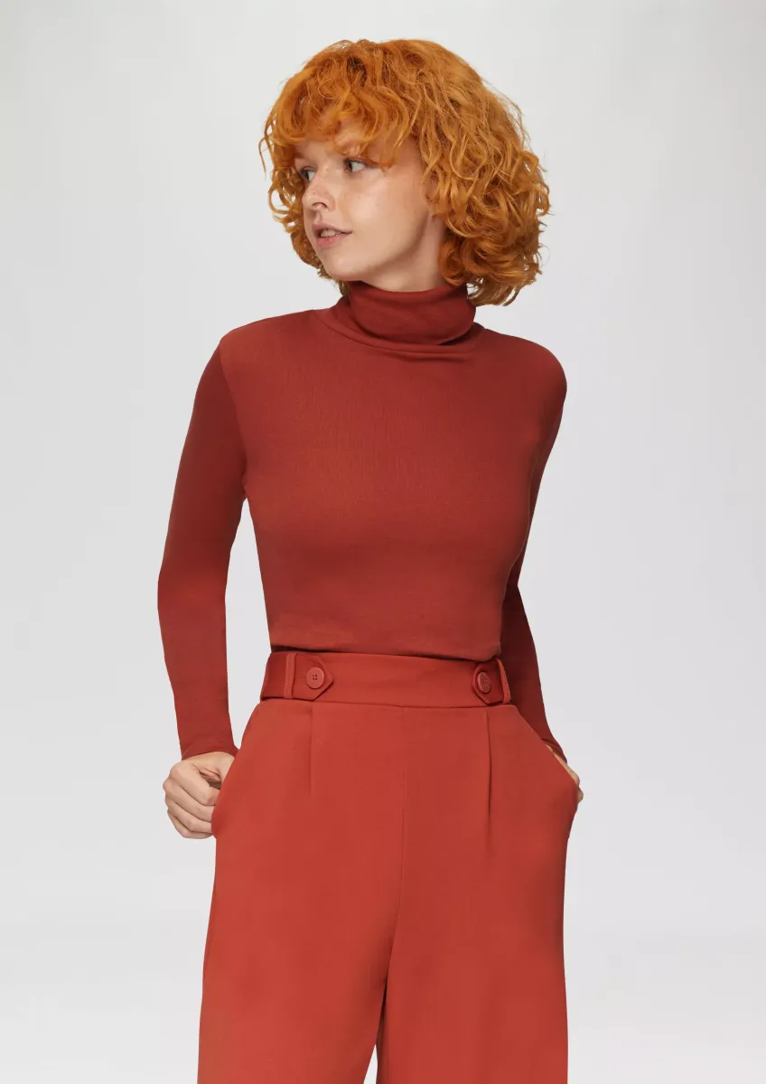 Langarmshirt mit Rollkragen