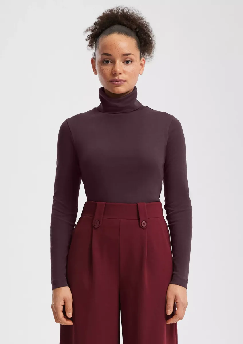 Langarmshirt mit Rollkragen