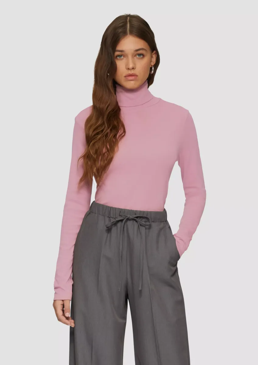 Langarmshirt mit Rollkragen