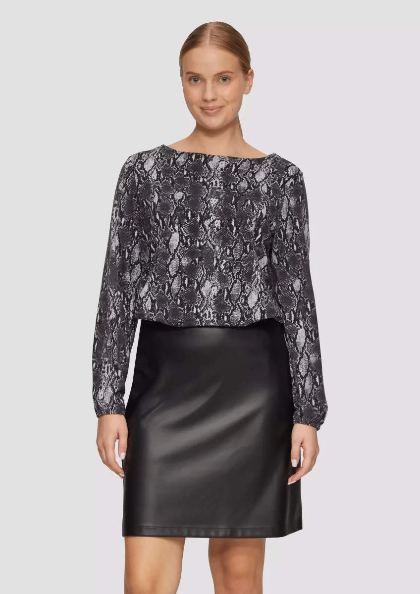 Langarmshirt mit U-Boot-Ausschnitt im O-Shape