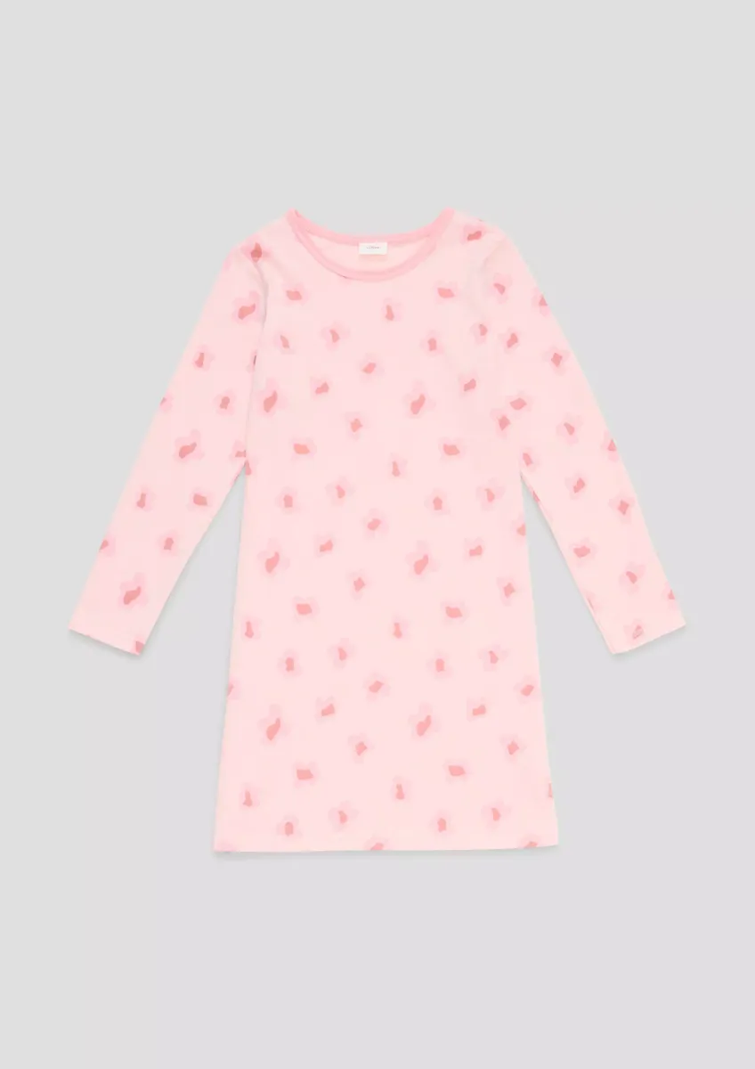 Langärmliges Nachthemd mit All-over-Print