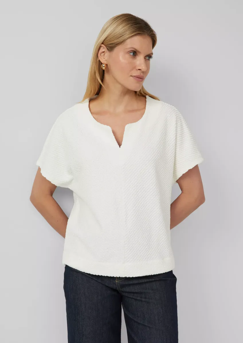 Legere Bluse mit Split-Neck