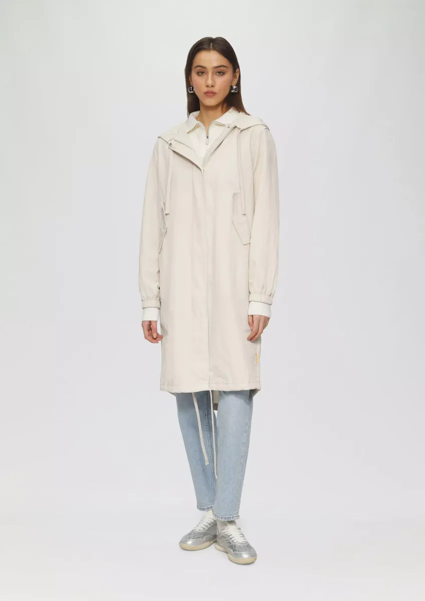Legerer Nylonparka mit Kapuze