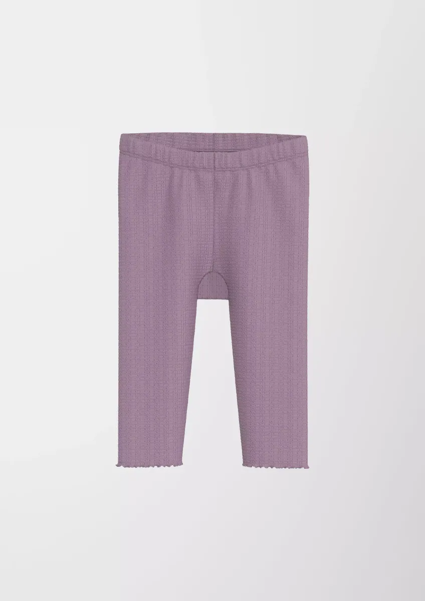 Leggings aus Baumwollmix mit Ajourmuster