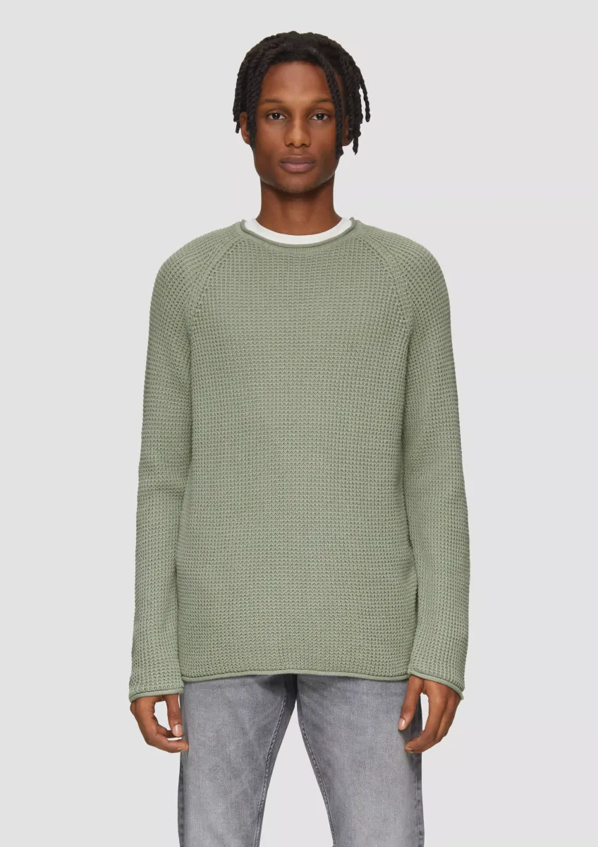 Locker gestrickter Pullover mit Waschung