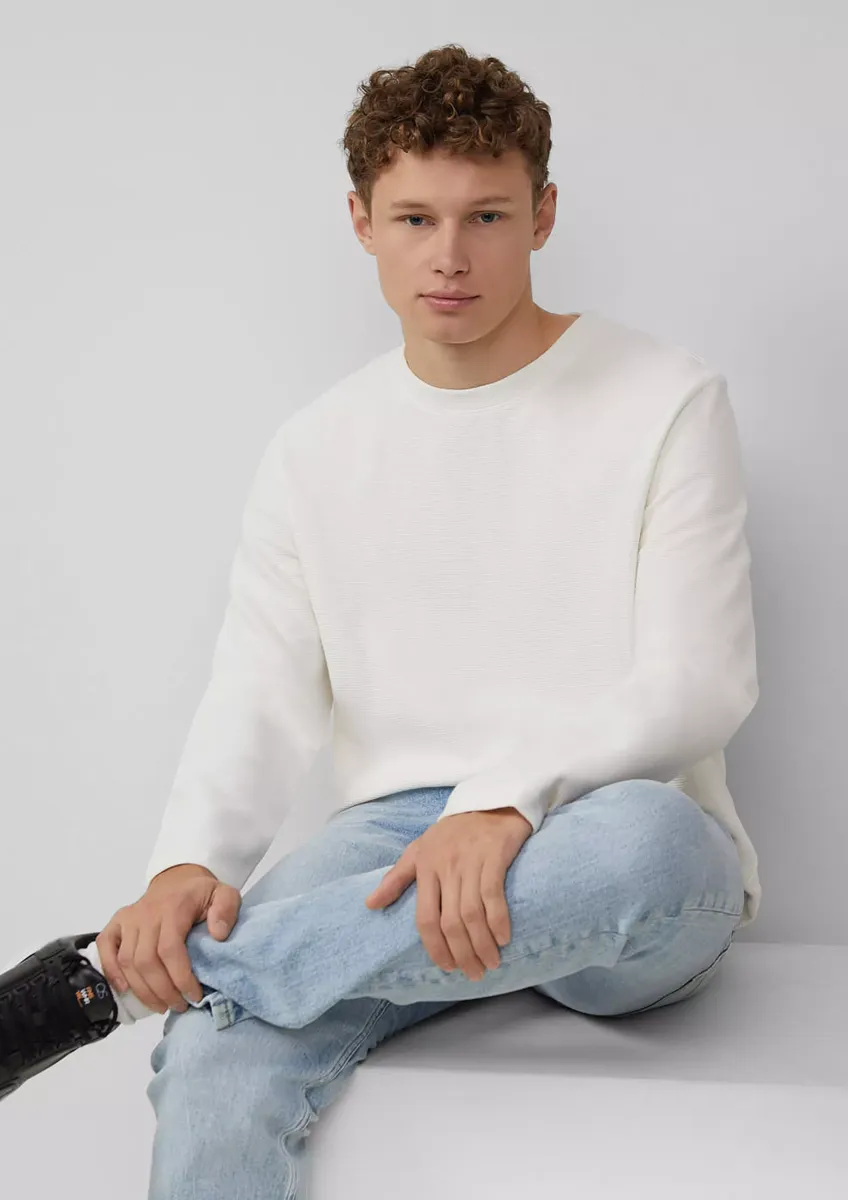 Longsleeve aus Strukturware