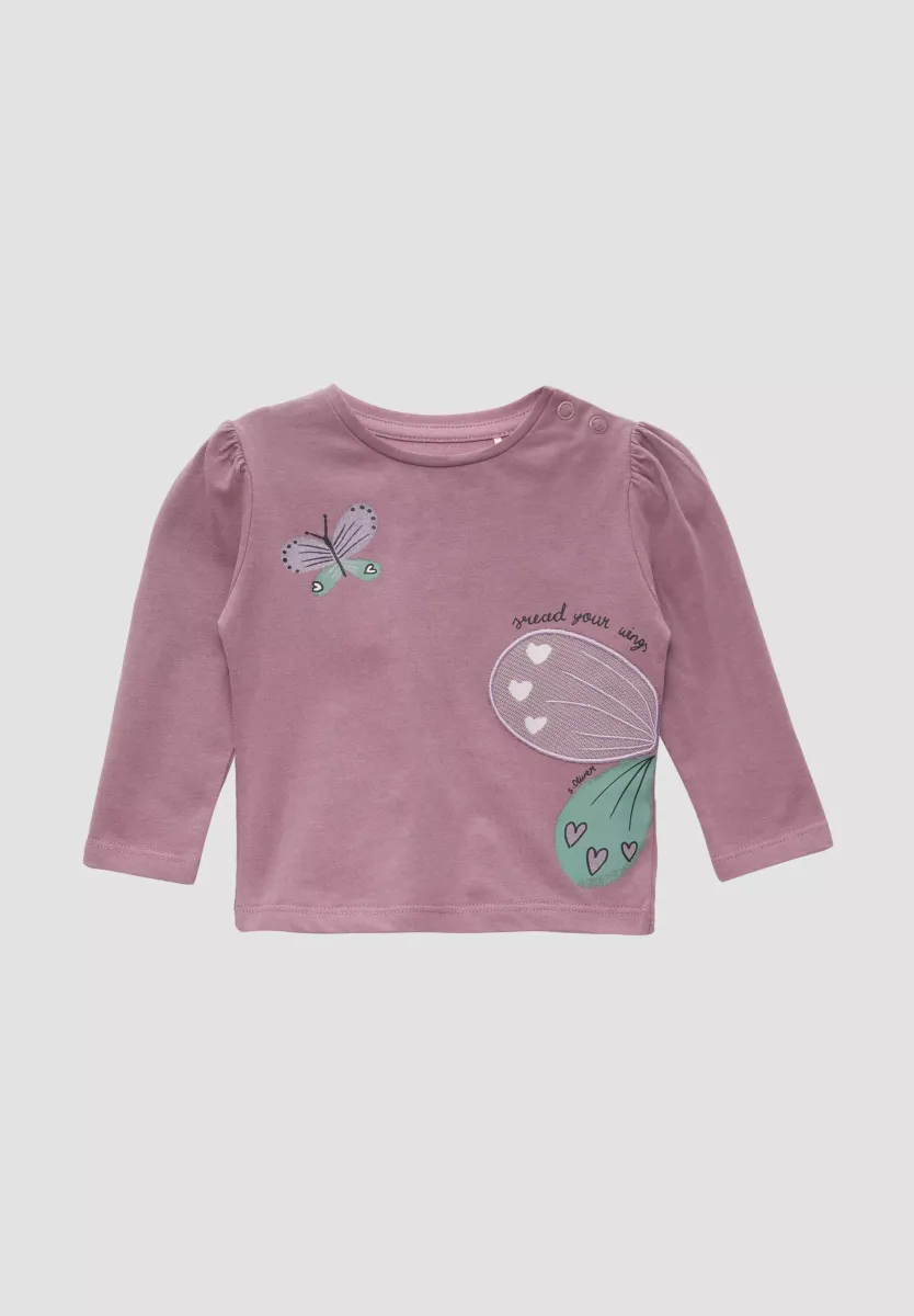 Longsleeve mit Applikation und Glitzer