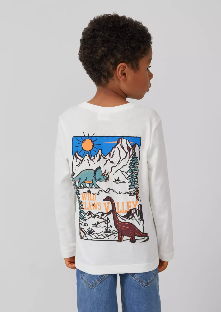 Longsleeve mit auffälligem 3D-Print am Rücken