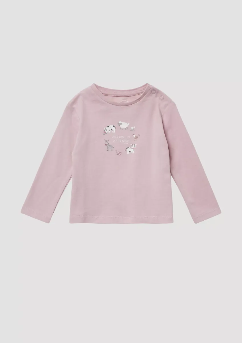 Longsleeve mit glitzerndem Frontprint