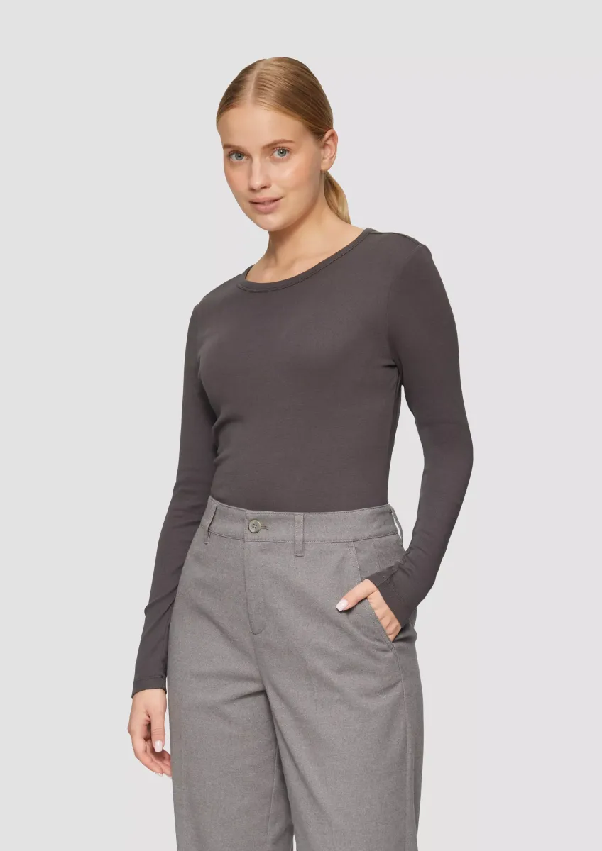 Longsleeve mit Rippstruktur