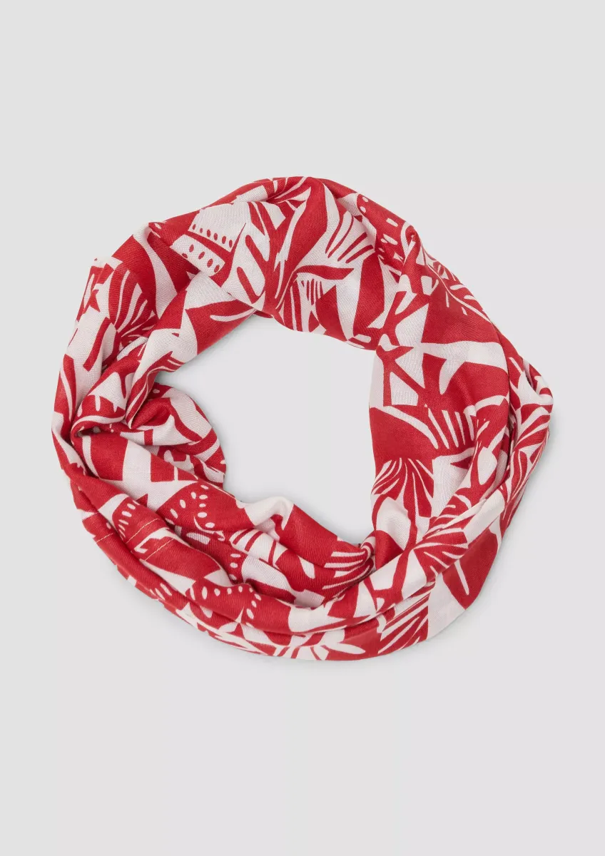 Loop-Schal aus Viskose mit floralem Muster