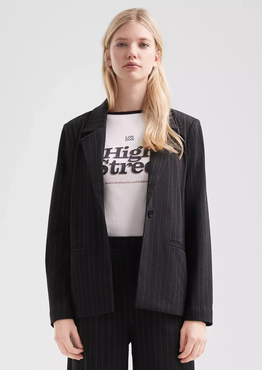 Melierter Blazer aus Interlockjersey