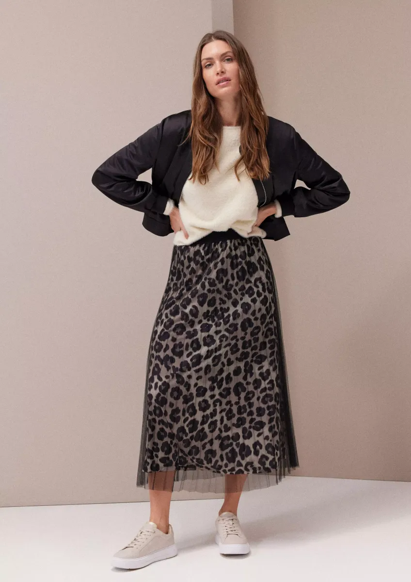 Mesh-Rock mit Leo-Muster