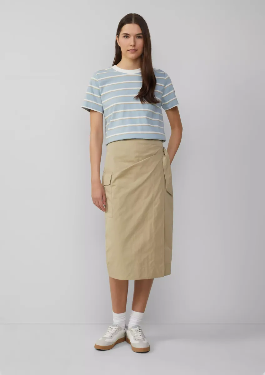 Midirock in Wickel-Optik mit Cargotasche