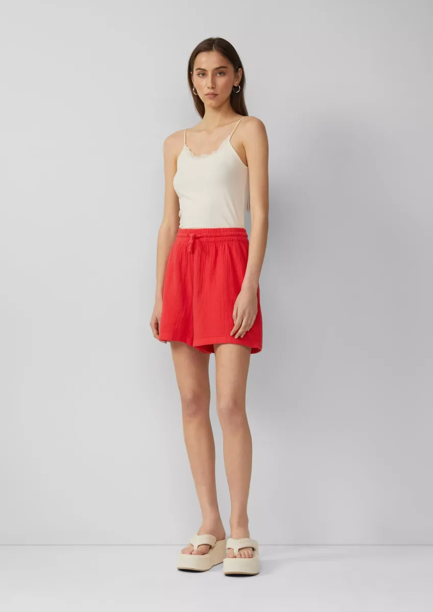 Musselin-Shorts mit Elastikbund