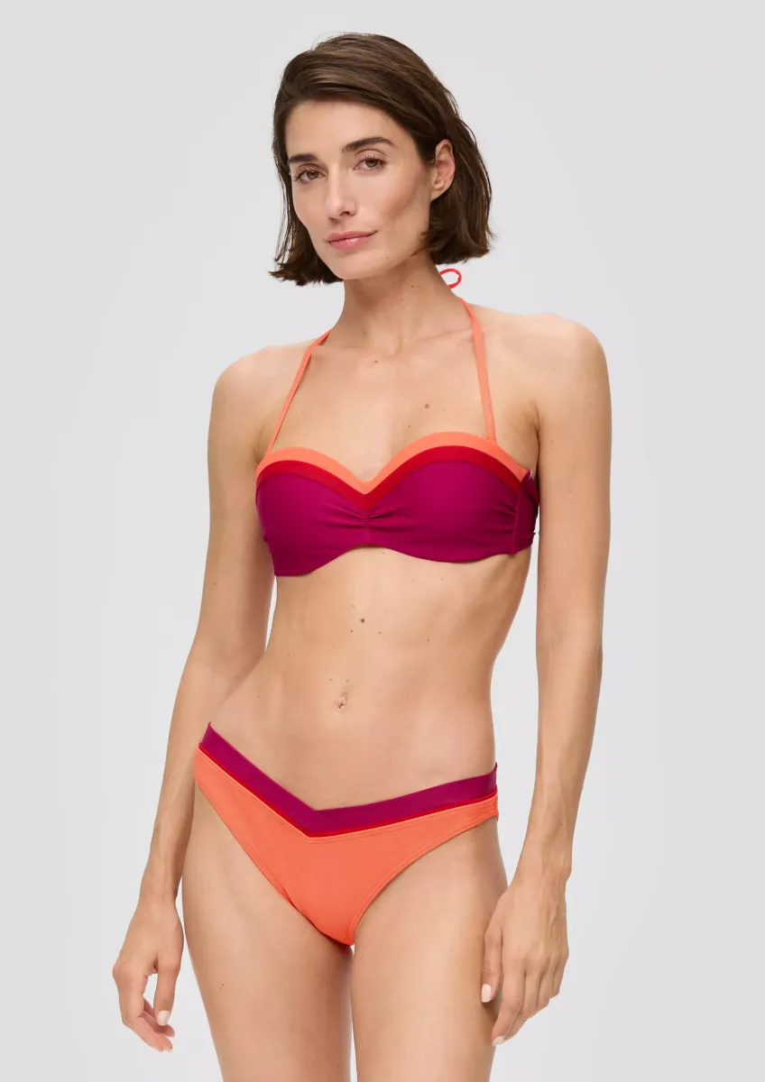 Neckholder-Bikini-Top in Colour-Blocking-Optik