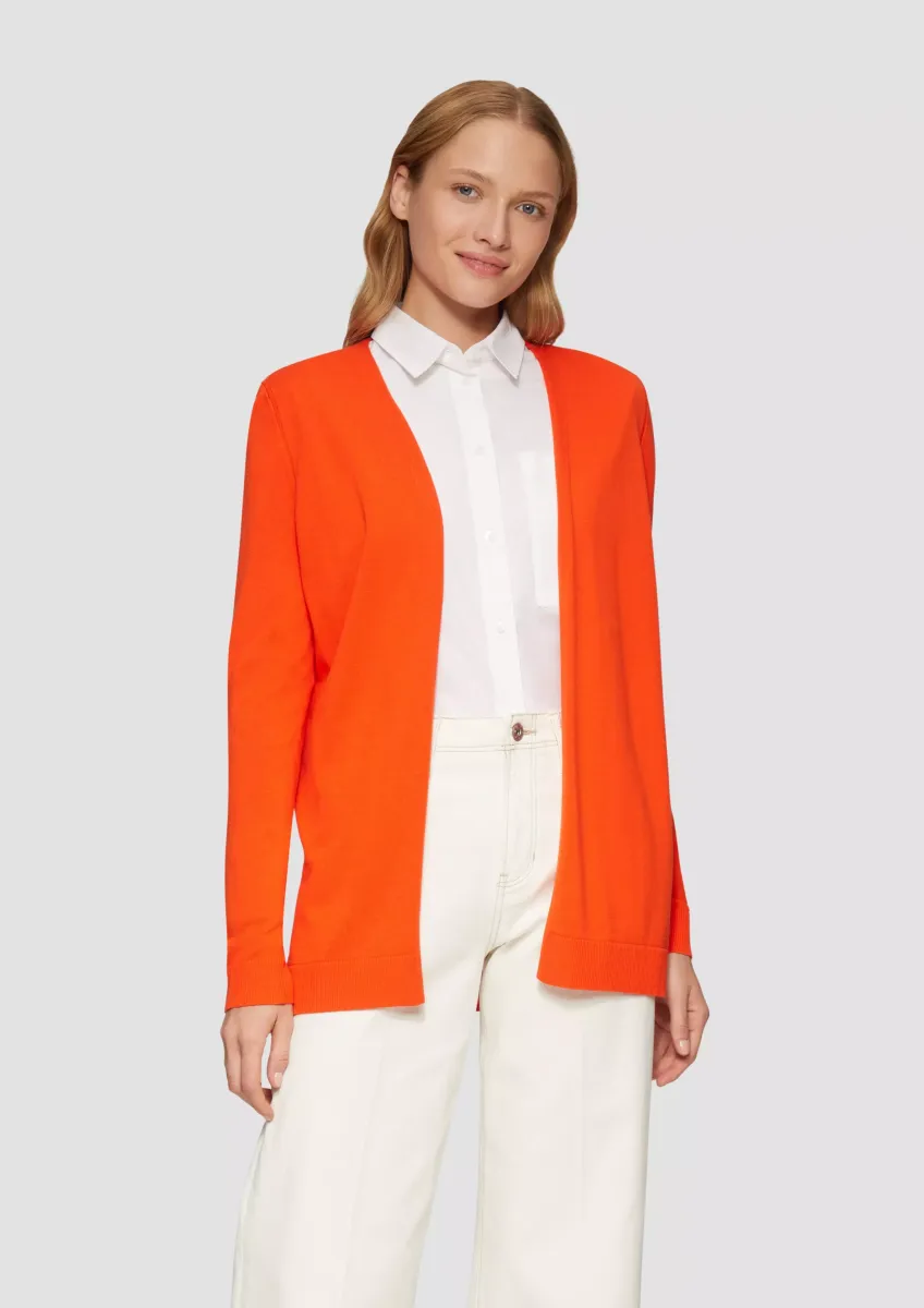 Offene Strickjacke aus Viskosemix