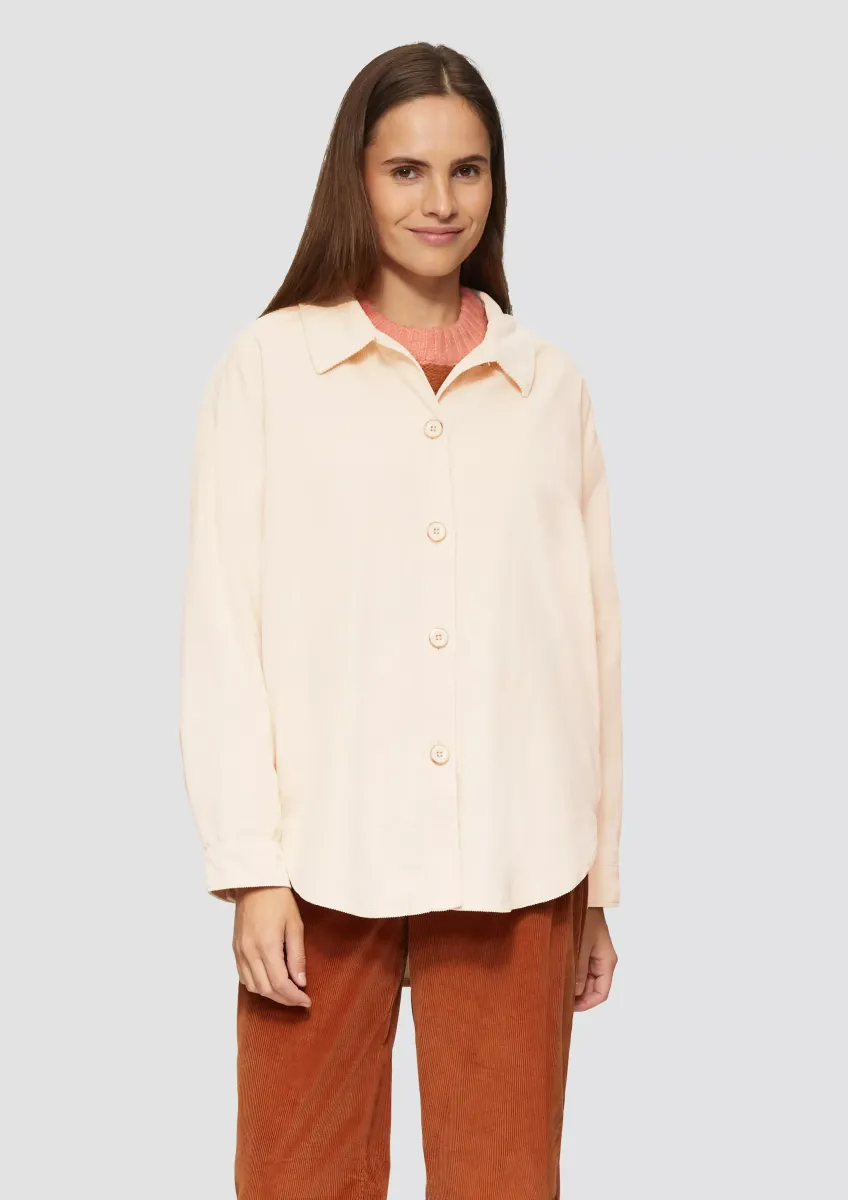 Overshirt aus Cord mit seitlichen Eingrifftaschen