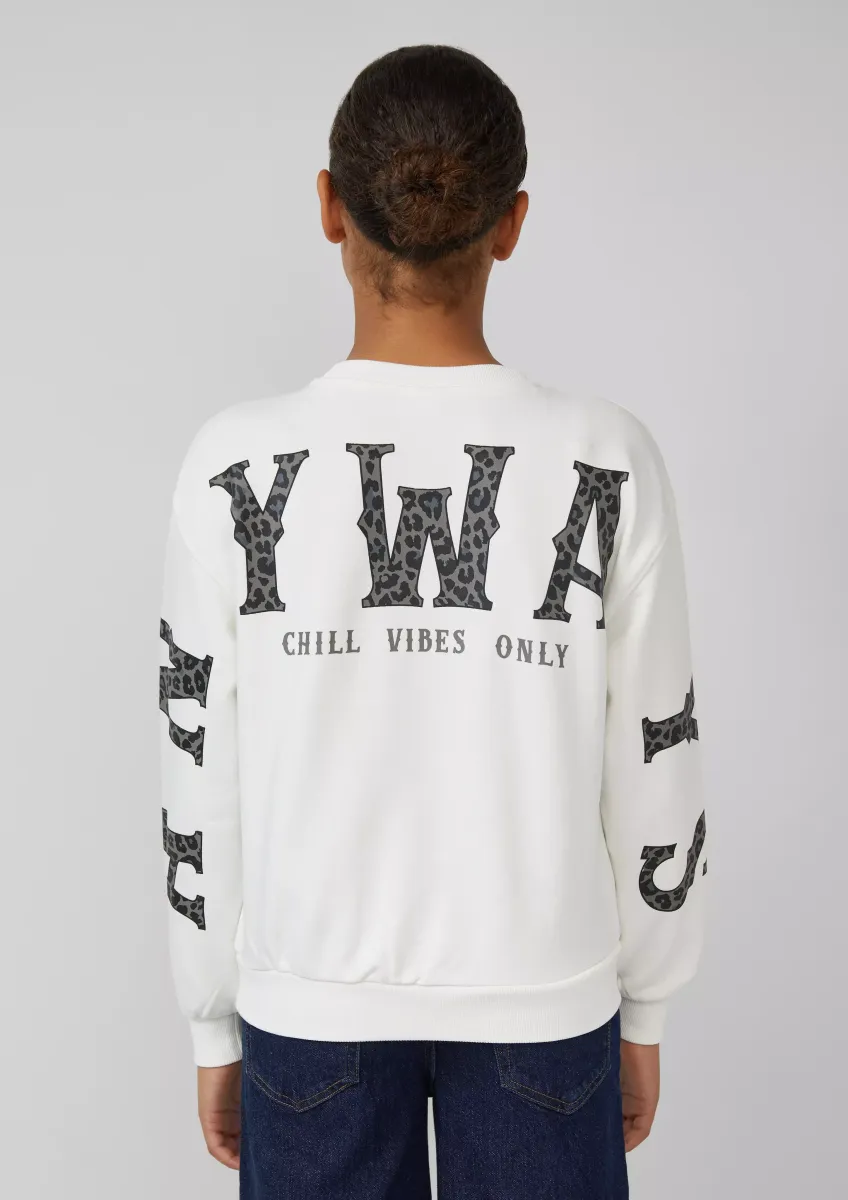 Oversize-Sweatshirt mit Print auf Ärmeln und Rücken