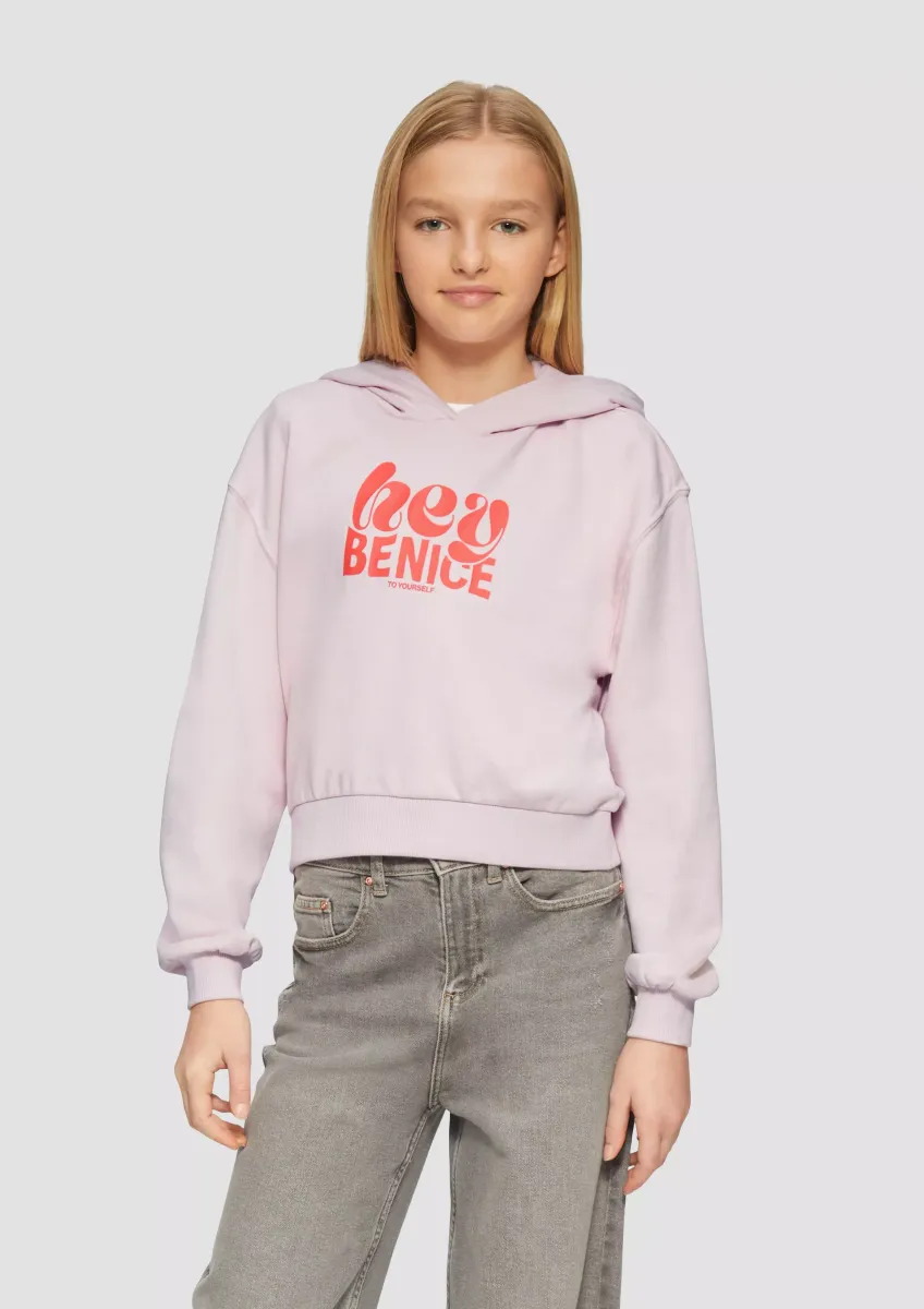 Oversized Kapuzen-Sweatshirt mit Front-Print