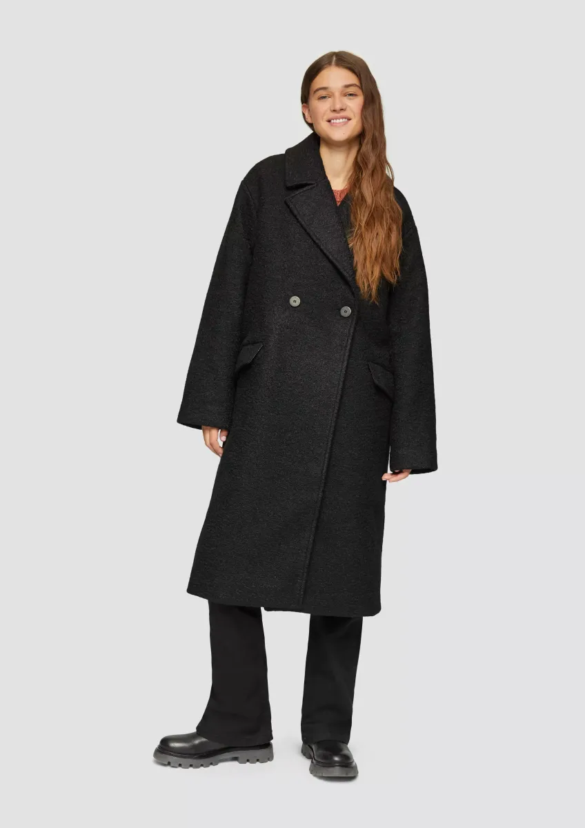 Oversized-Mantel aus Bouclé