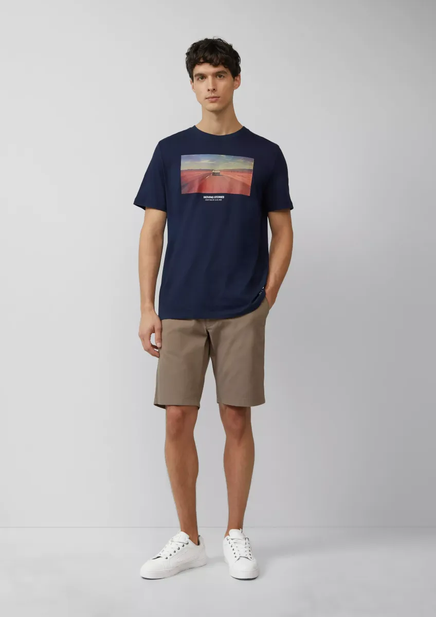 Phoenix: Strukturierte Chino-Shorts mit Elastikbund