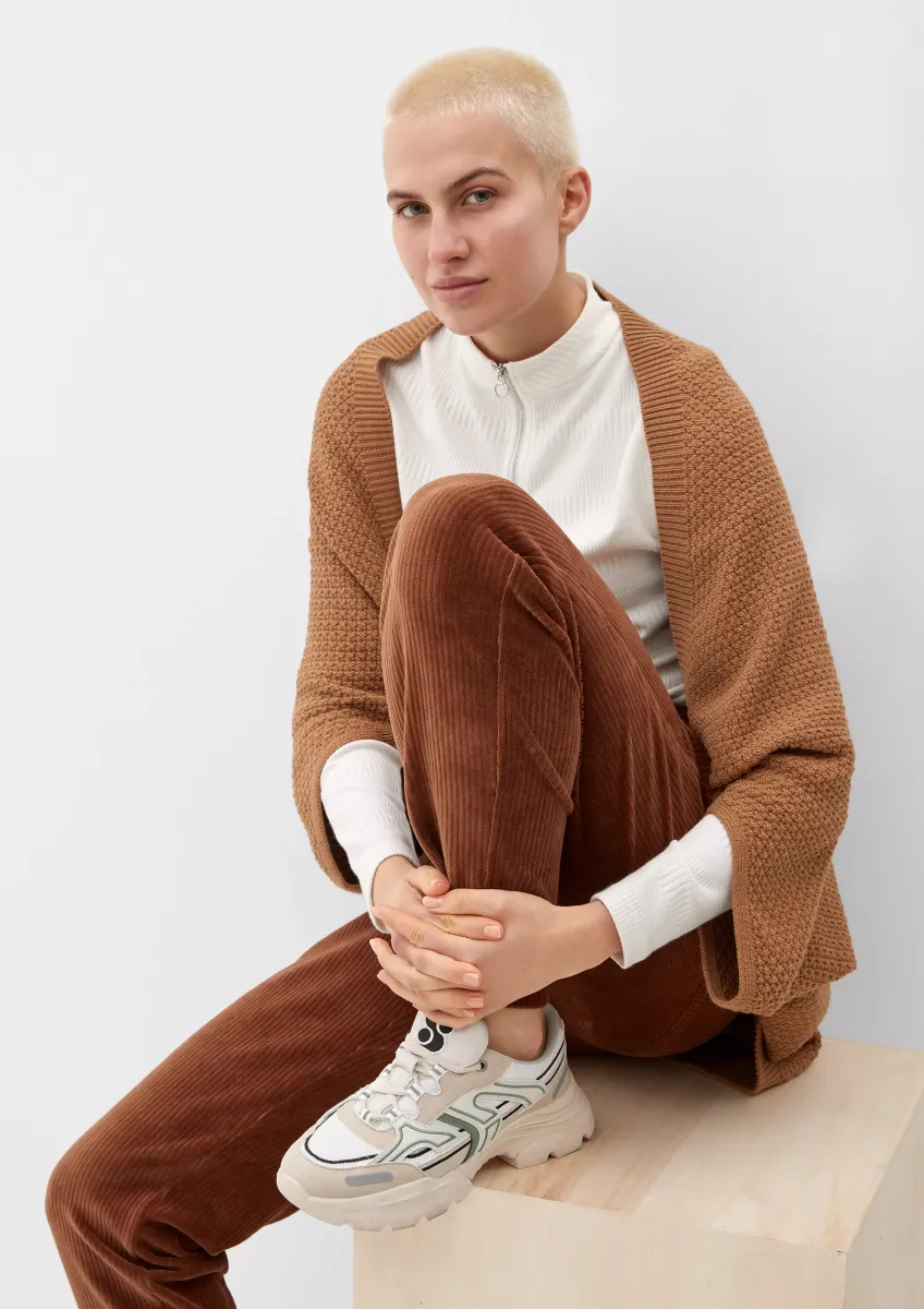 Poncho aus Baumwollmix