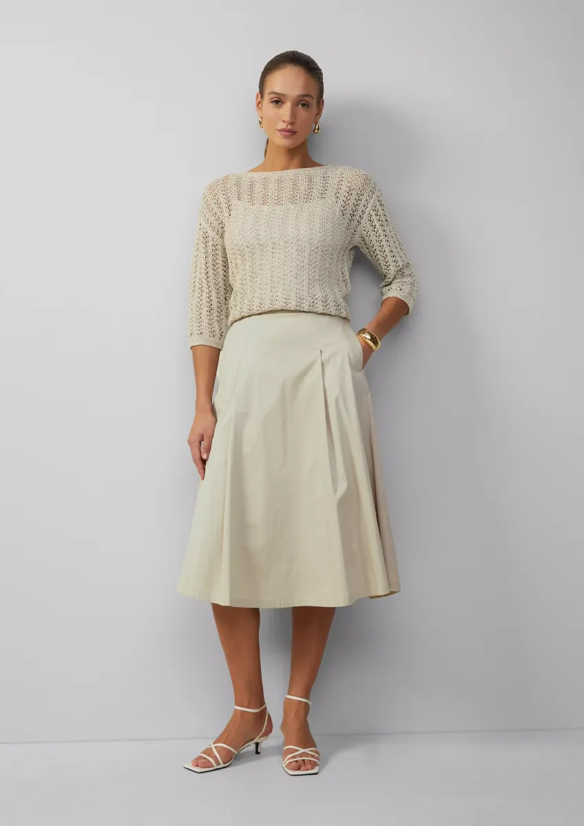 Poplin-Rock im Relaxed Fit mit Elastikbund