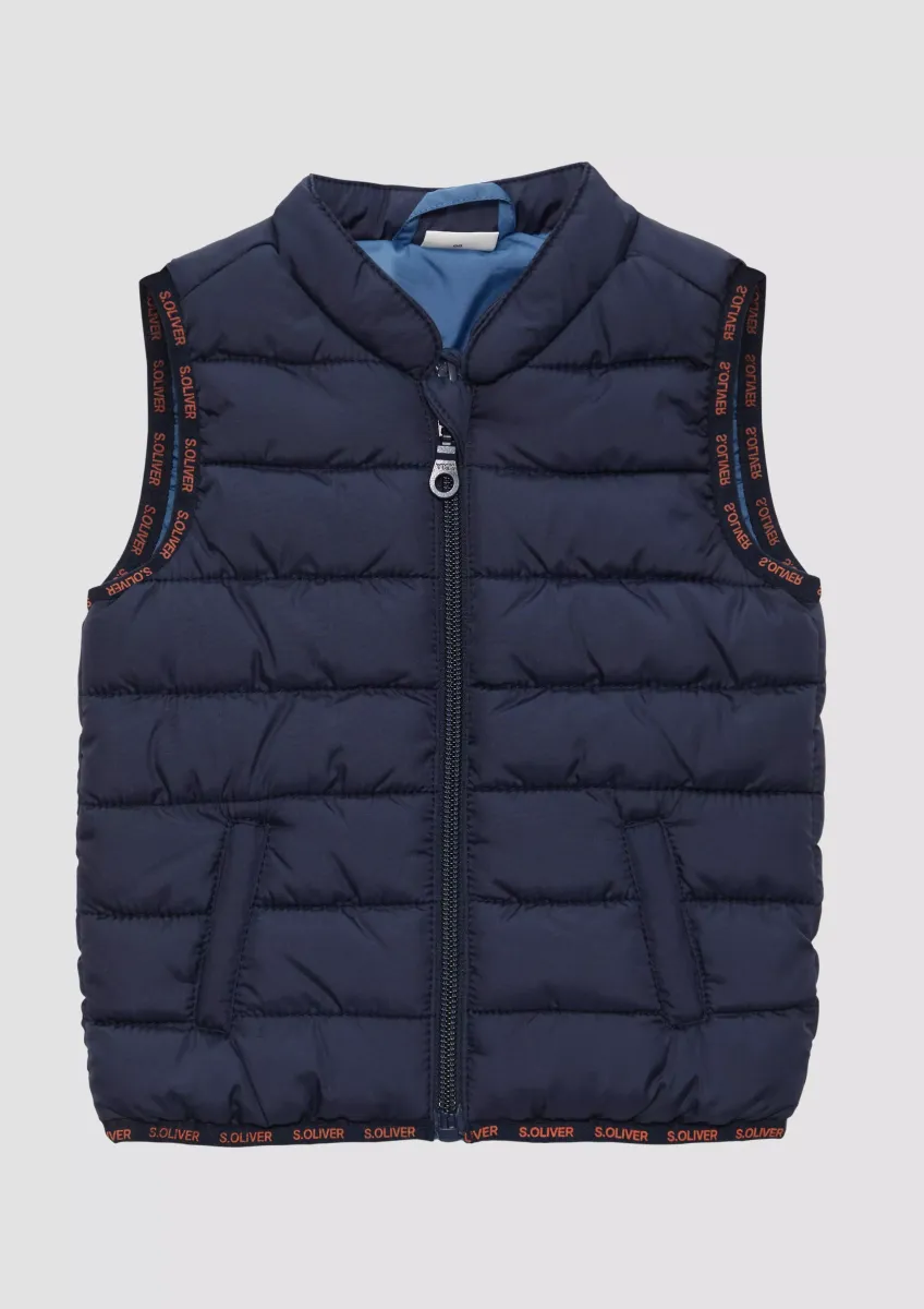 Puffer-Weste mit Logo-Details