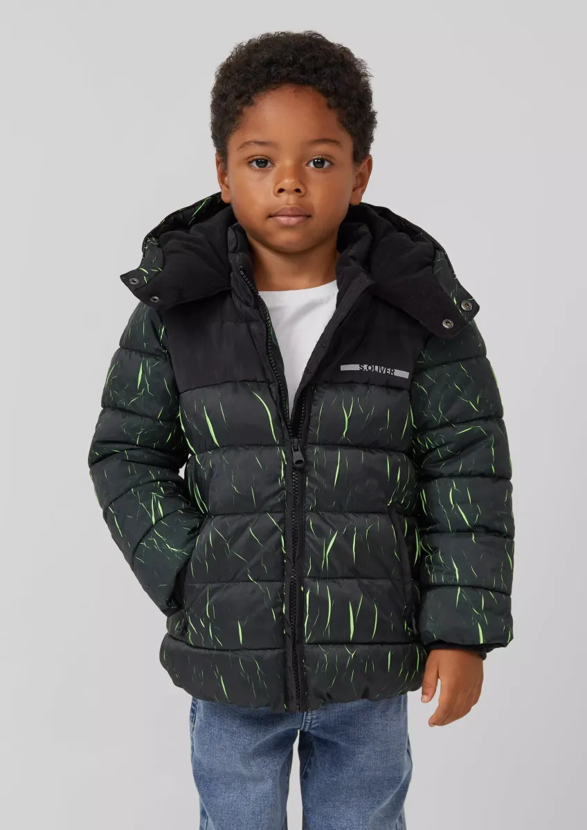 Pufferjacke mit Kapuze und spezialem Farb-Effekt