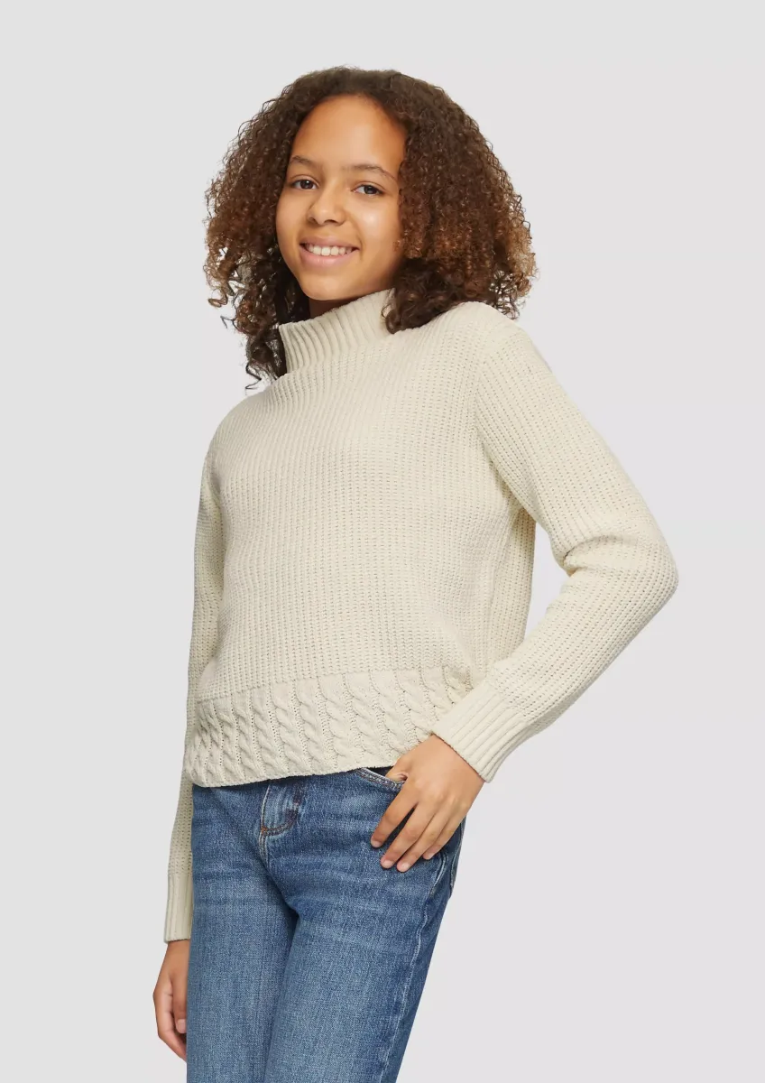 Pullover im Boxy-Schnitt mit Stehkragen