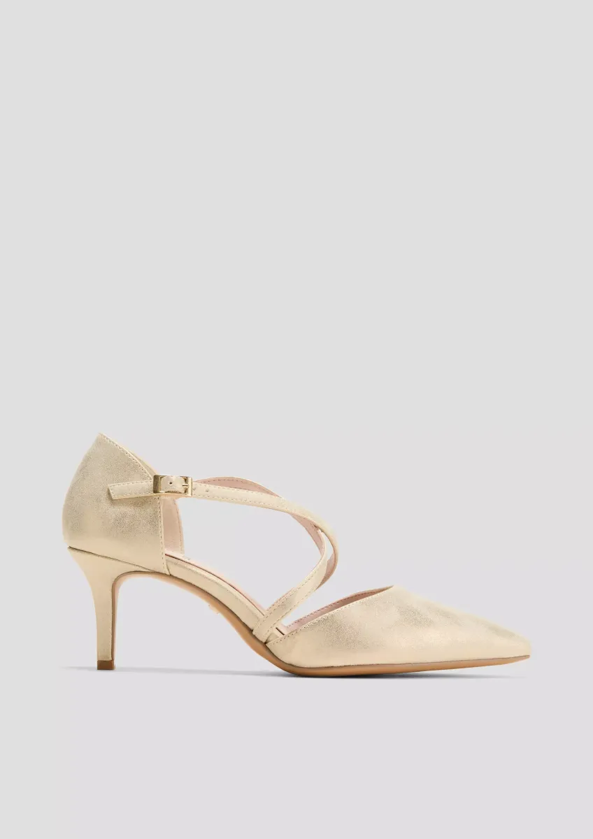 Pumps mit gekreuzten Riemchen