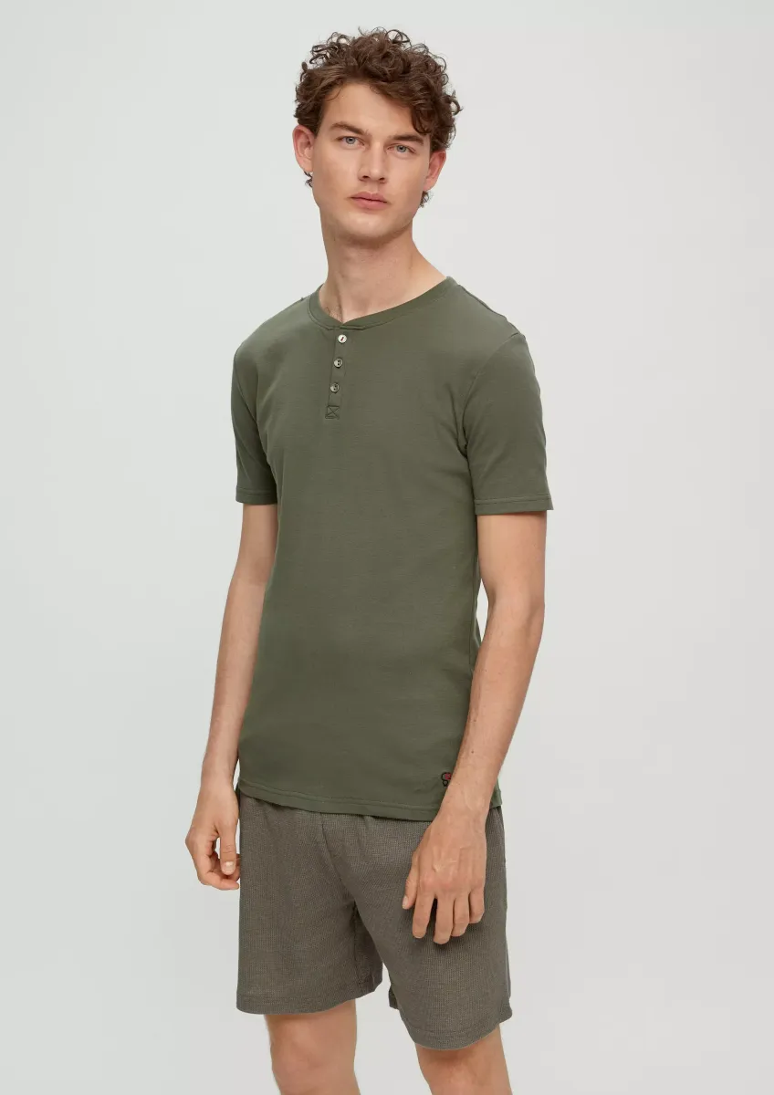 Pyjama-Shirt mit Knopfleiste