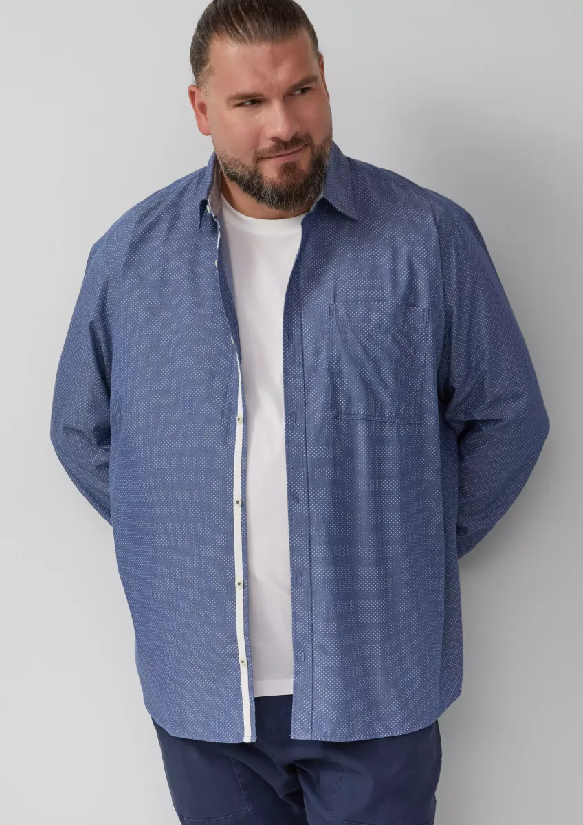 Regular Fit: Gewaschenes Hemd mit Brusttasche