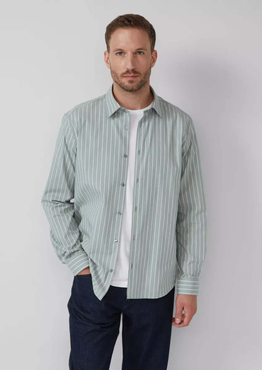 Regular Fit: Hemd aus pflegeleichtem Baumwollstretch