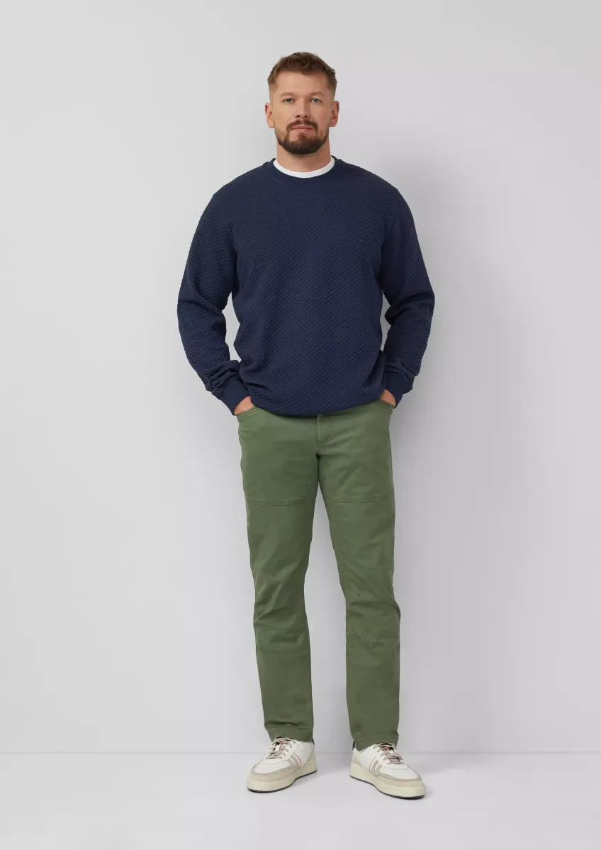 Regular-Fit-Hose aus Baumwollstretch im Workerstyle