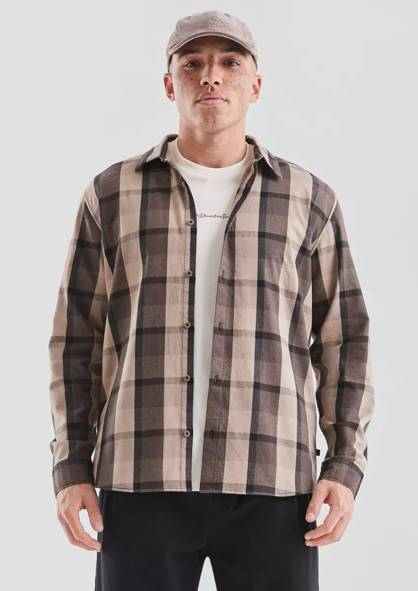 Regular Fit: Kariertes Flanellhemd