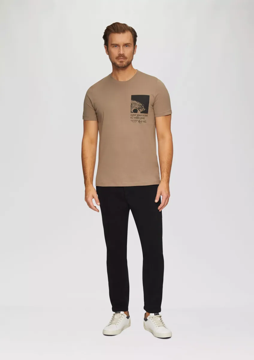 Regular Fit: Strukturierte Chino aus Baumwollstretch