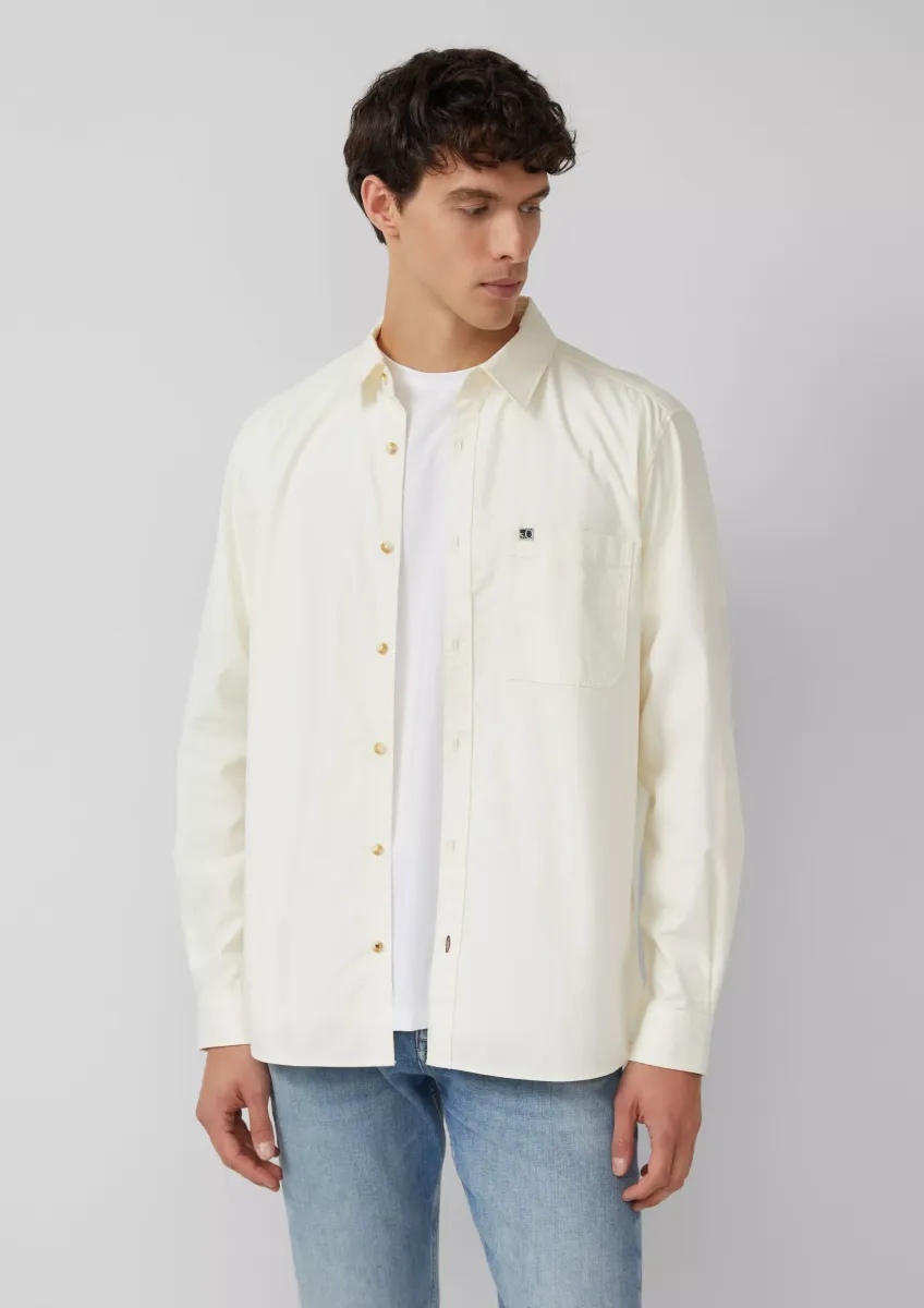 Regular Fit: Weiches Hemd mit feiner Struktur