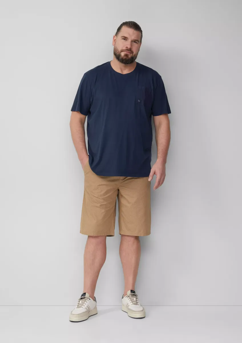 Relaxed-Fit-Bermuda mit Minimalmuster und Elastikbund